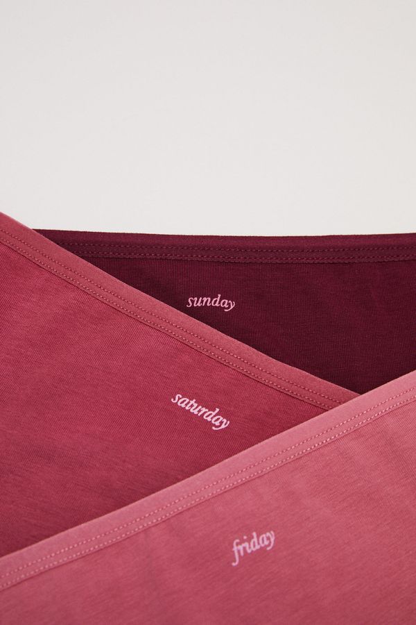 Pack 7 panties brasileros algodón rosado