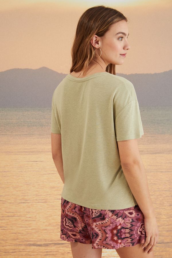 Camiseta manga corta algodón verde