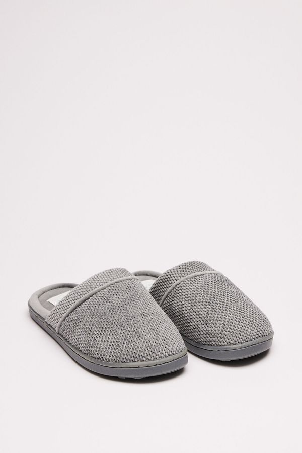 Pantuflas casa acolchadas gris