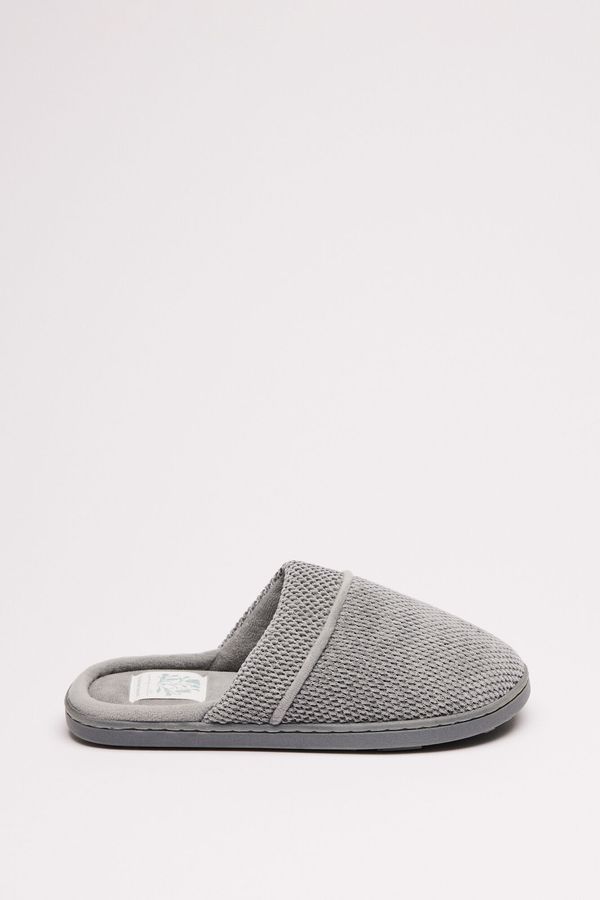 Pantuflas casa acolchadas gris