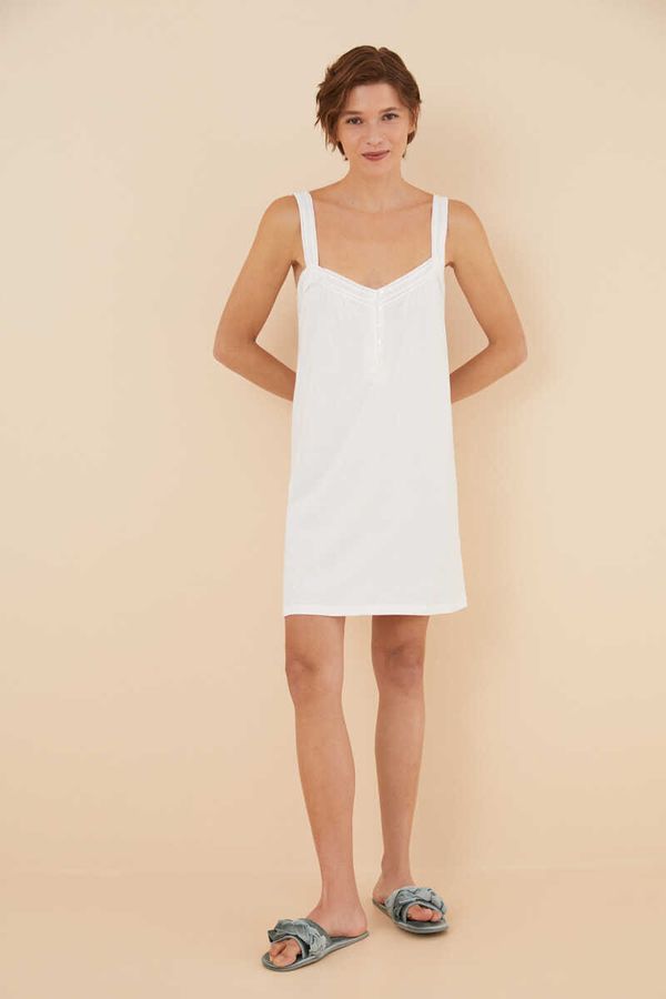 Camisón 100% algodón tirantes vainica