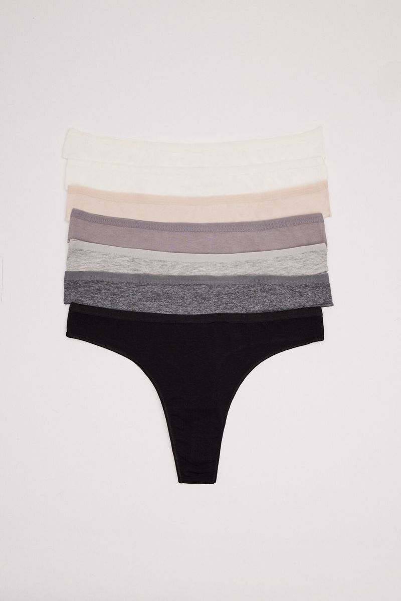 Pack 7 tangas algodón básicos, Panties de mujer