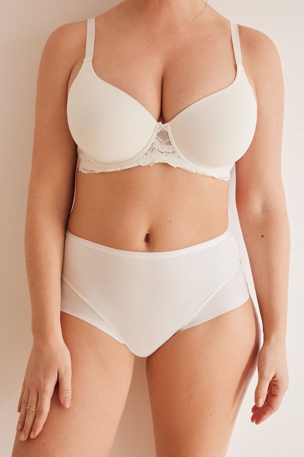 Panty reductor alto encaje blanco