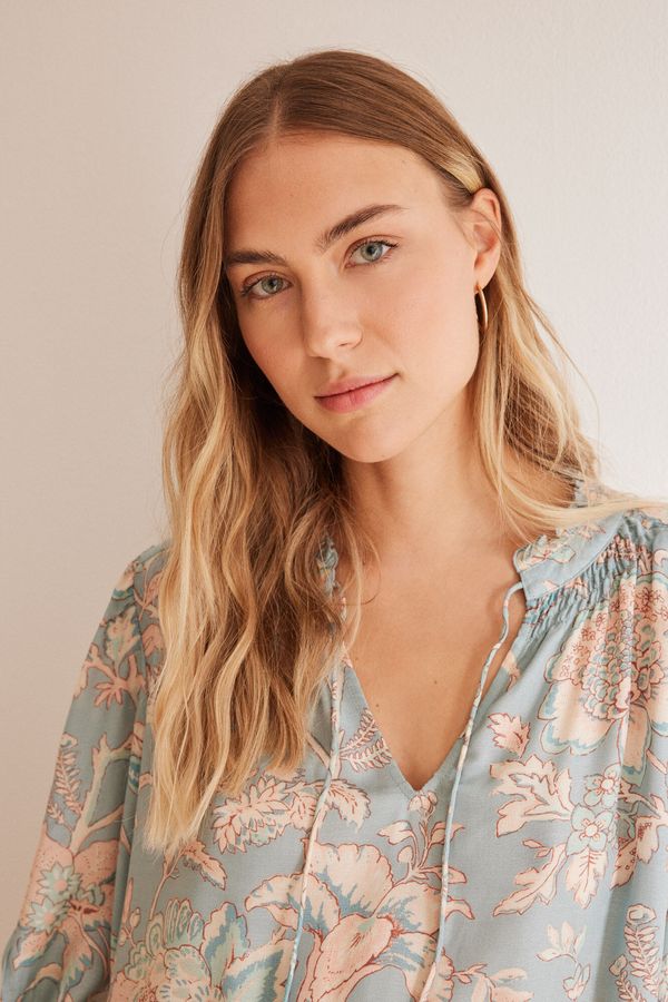 Camisón viscosa estampado flores