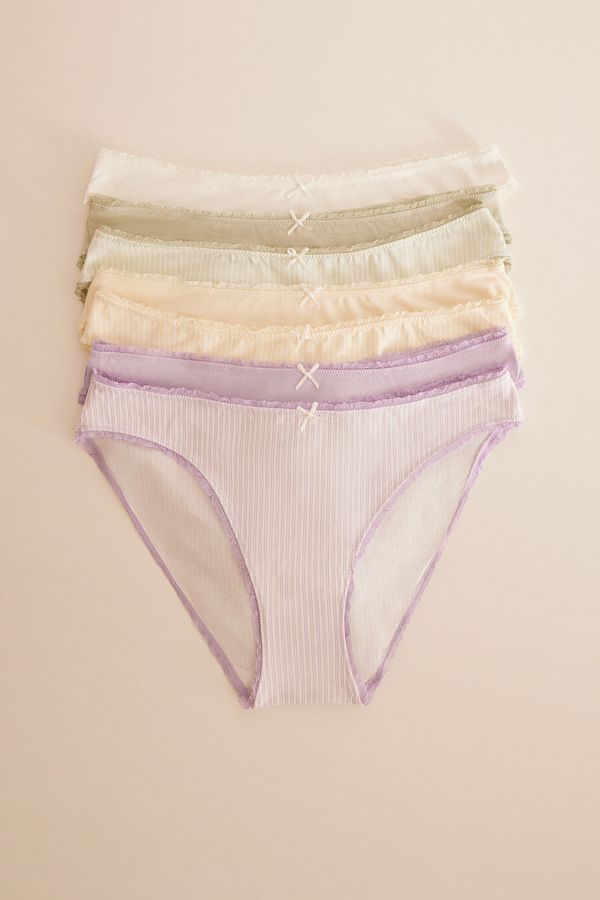 Pack 7 panties algodón rayas