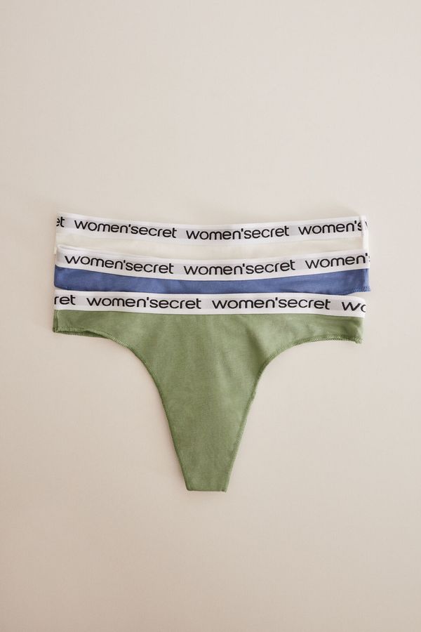 Pack 3 tangas algodón logo