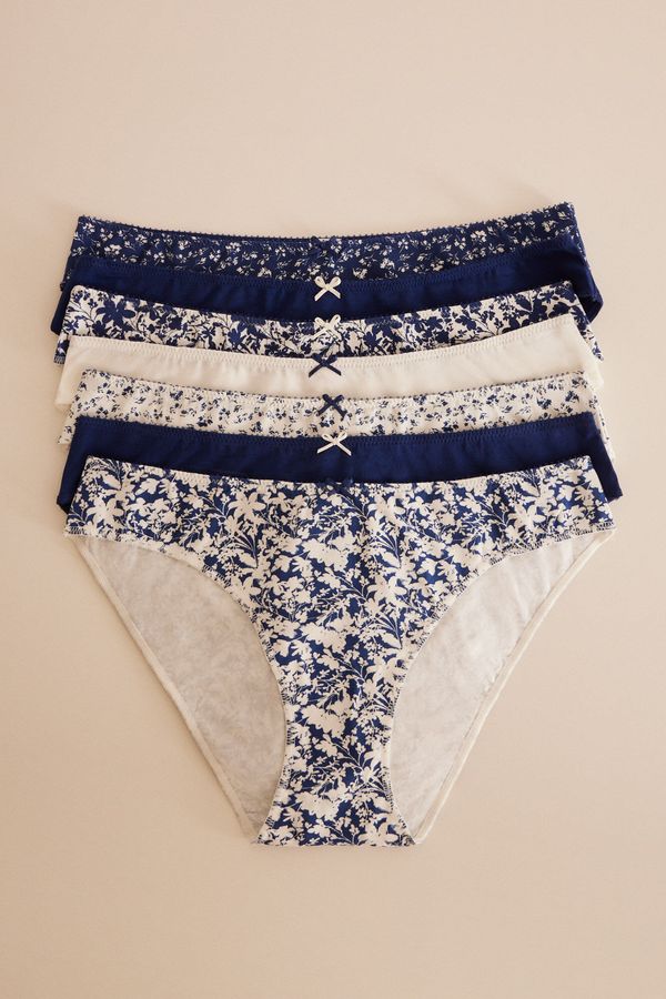 Pack 7 panties algodón azul marino