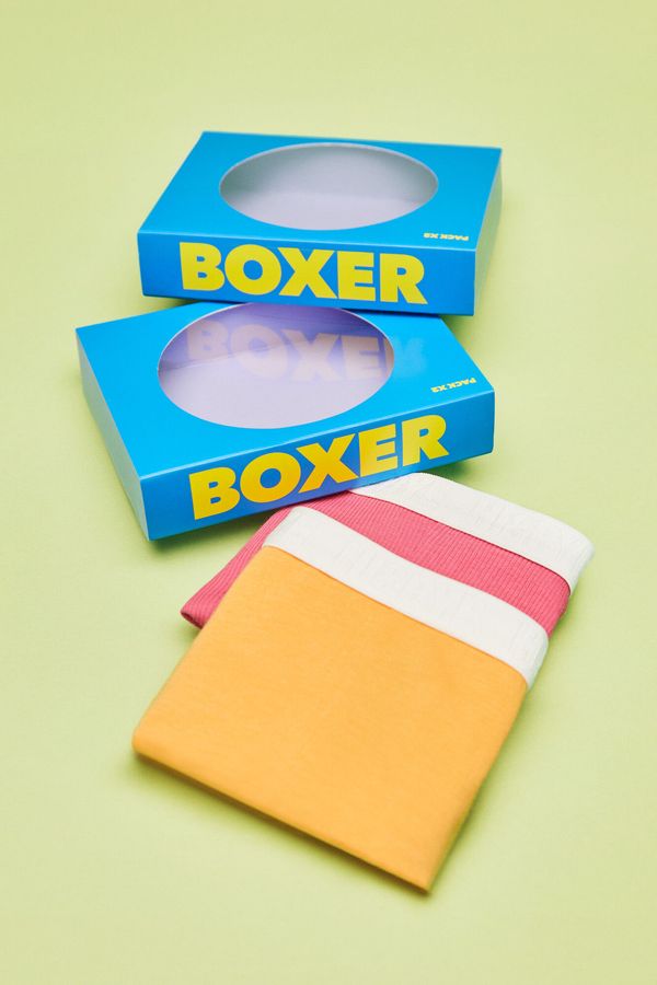 Pack 2 panties culotte algodón naranja y fucsia