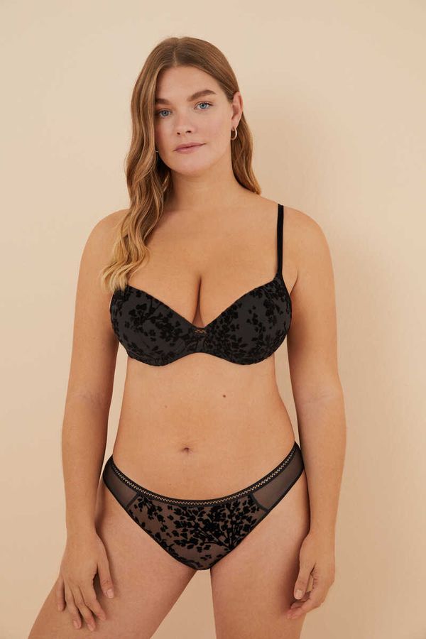 GORGEOUS Brasier push up tul negro COPA-C