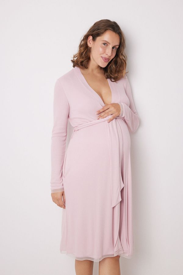 Bata "maternity" midi soft touch rosado