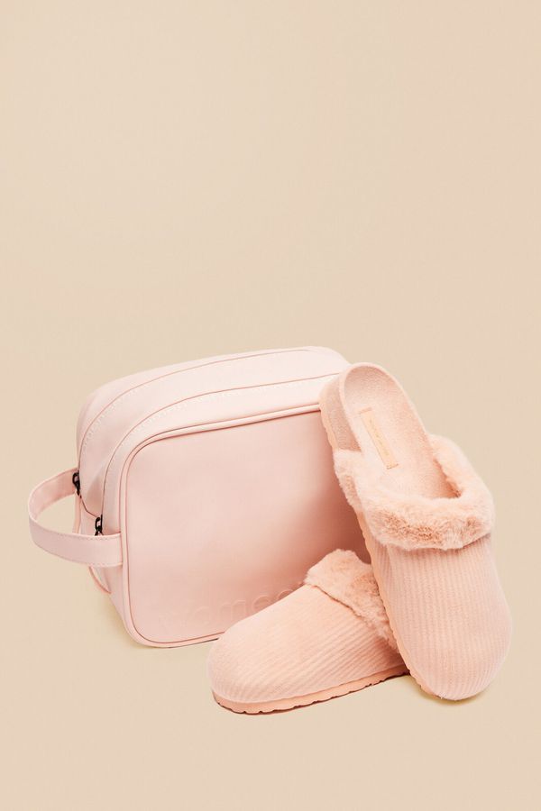 Pantuflas zueco pana nude