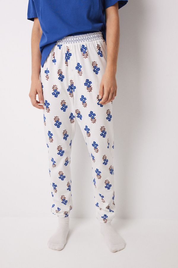 Pantalón largo 100% algodón skinny flores
