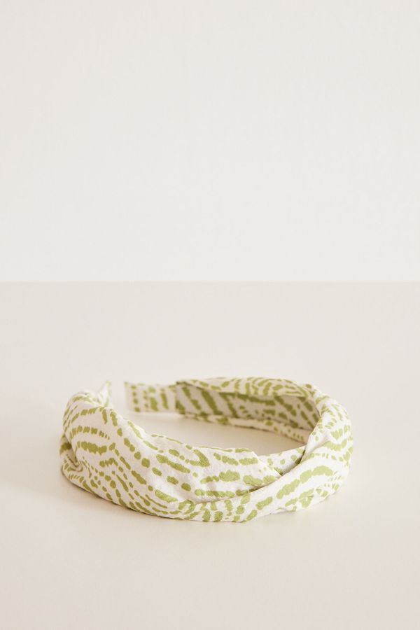 Diadema estampado verde