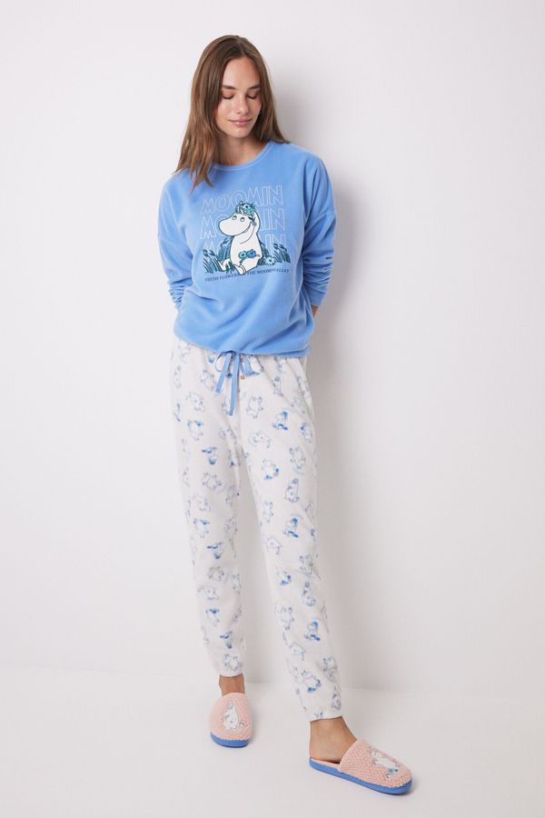 Pijama larga polar suave Moomin
