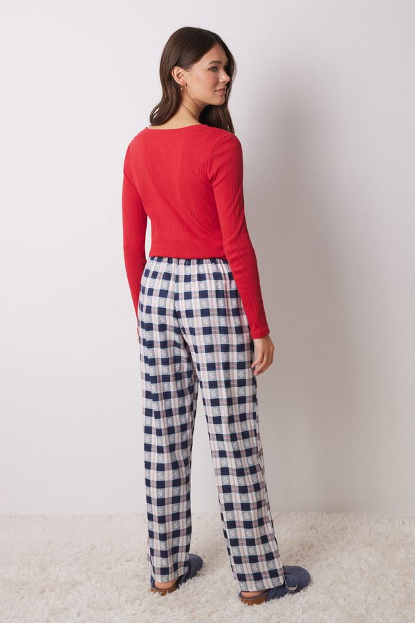Pantalón pijama cuadros azul
