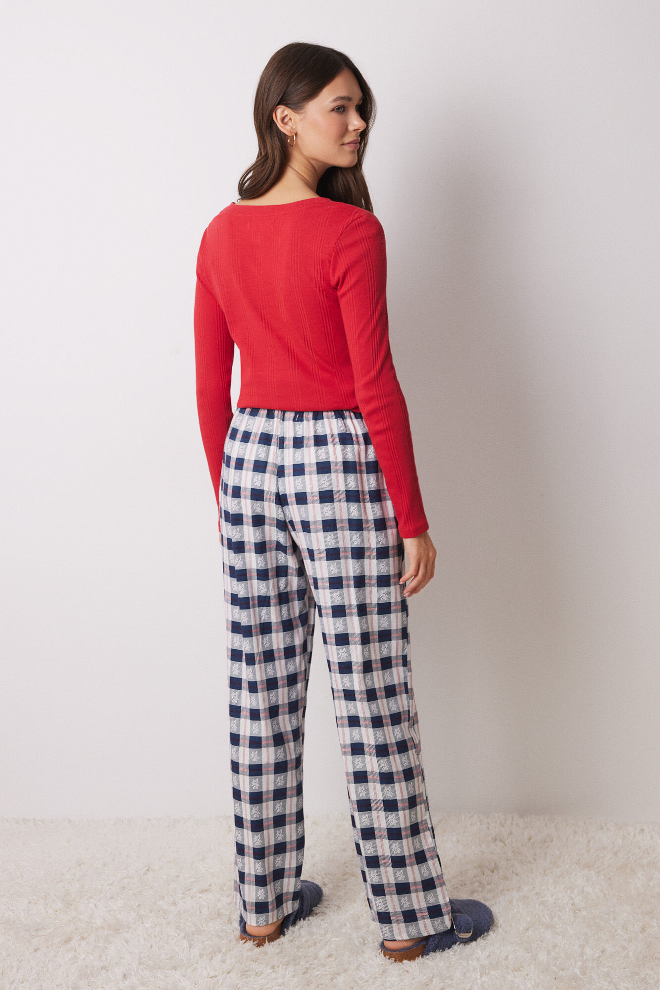 Pantalón pijama cuadros azul Ref RQMN