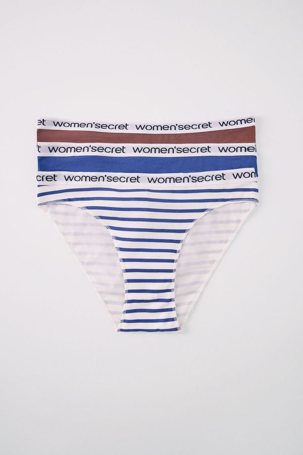 Pack 3 panties clásicos algodón logo