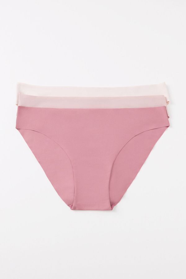 Pack 3 panties clásicos microfibra rosado