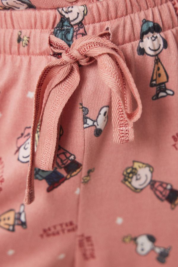 Pijama camisera súper soft rosado Snoopy