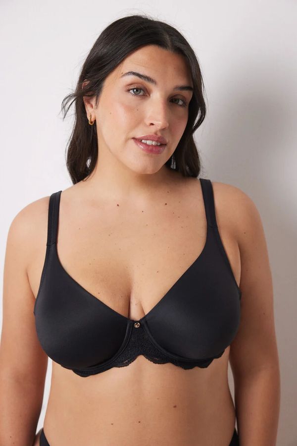 REAL Brasier reductor microfibra y encaje negro COPA-C