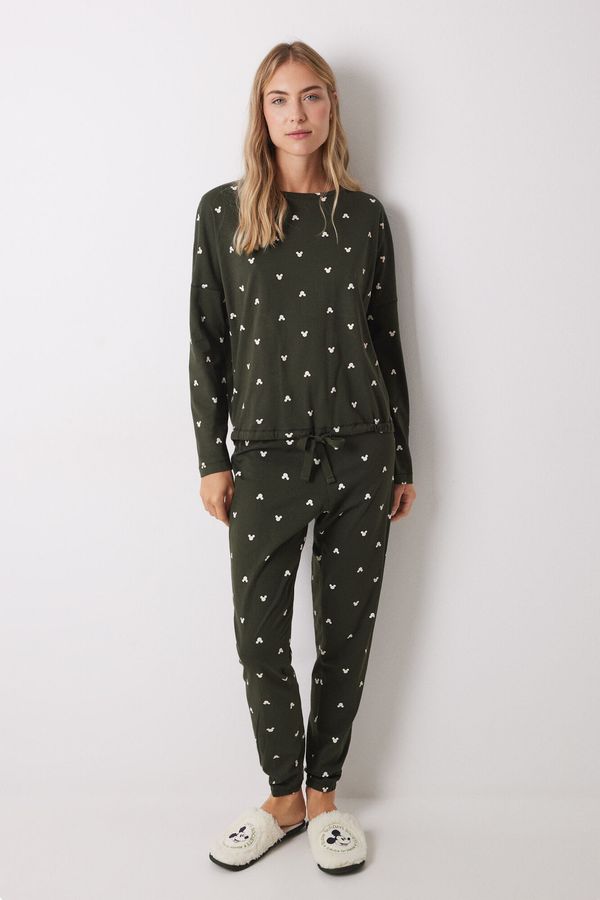 Pijama larga algodón logo Mickey Mouse