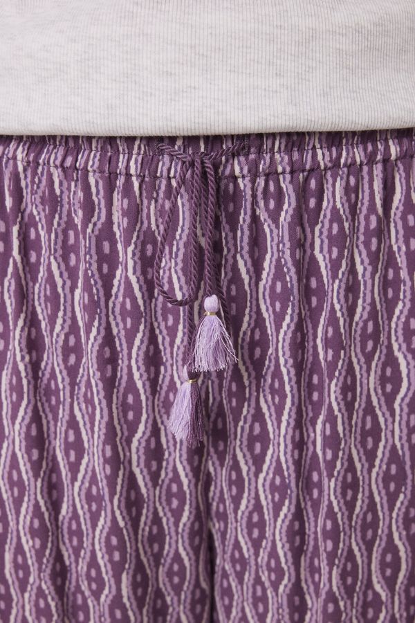 Pantalón carrot viscosa estampado ikat