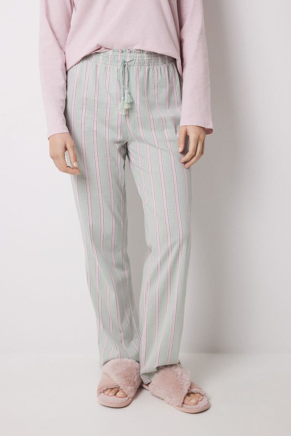 Pantalón largo 100% algodón rayas