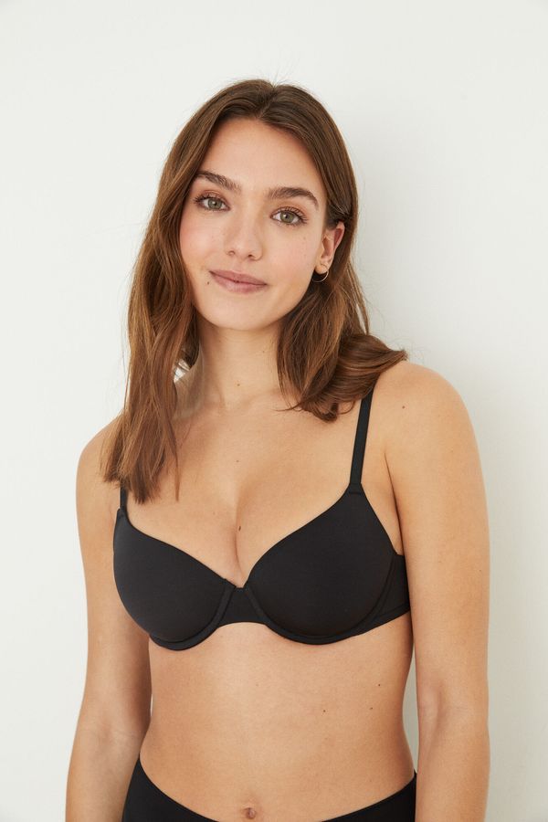 BEAUTIFUL Brasier relleno microfibra negro COPA-D