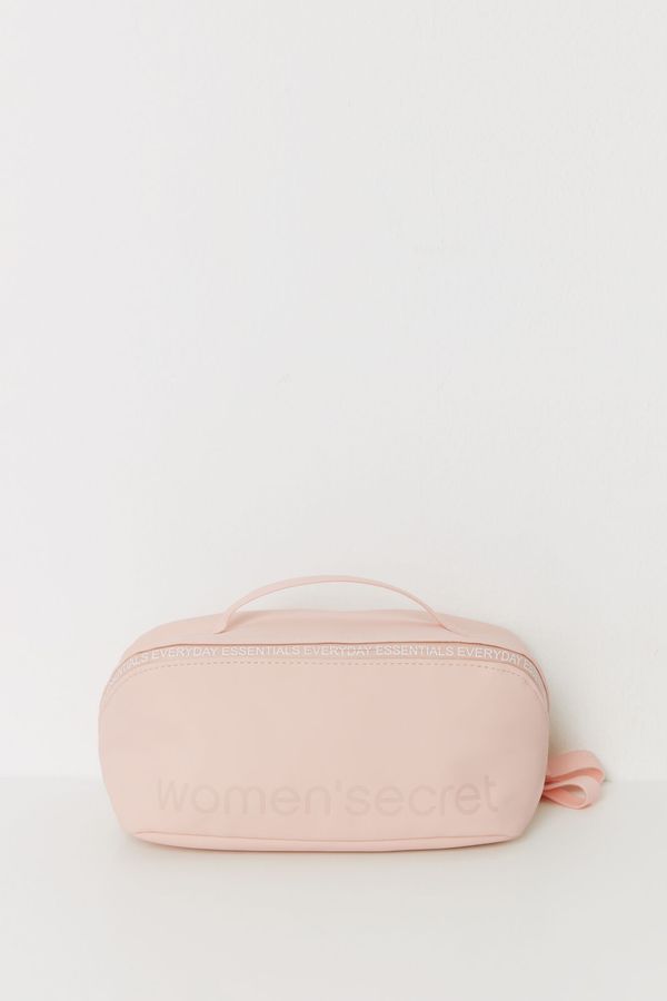 Neceser mediano rubber rosado