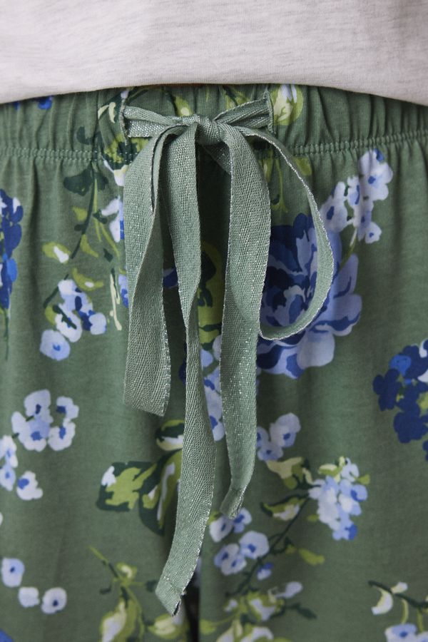 Pijama larga 100% algodón estampado flores