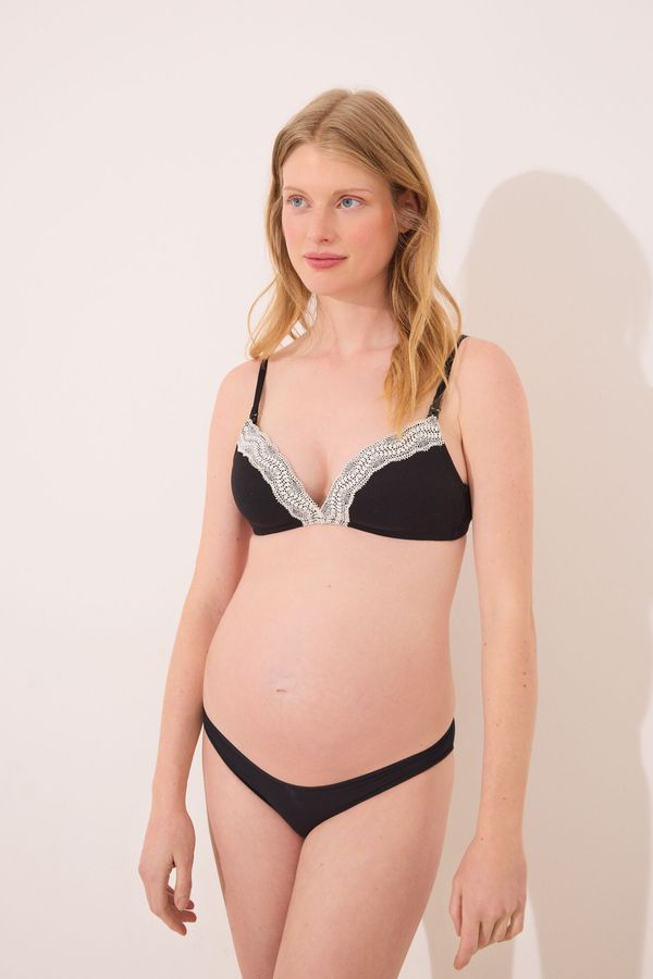 Brasier CHARMING maternity canalé negro COPA-B