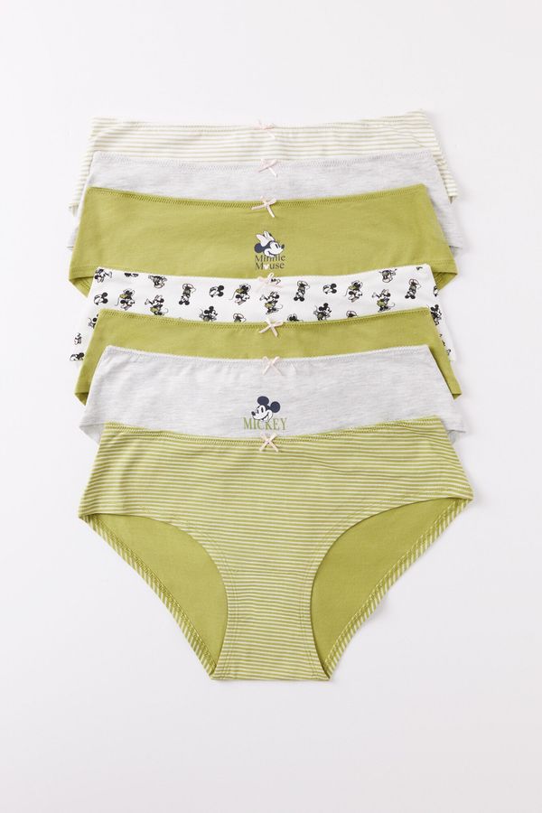 Pack 7 panties anchos algodón estampado Mickey Mouse