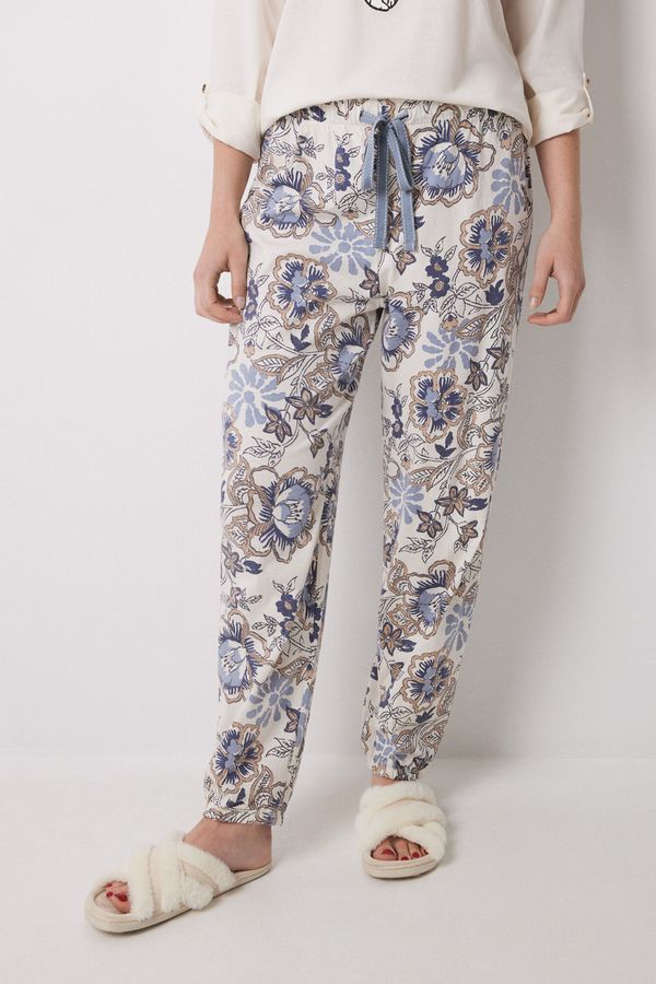Pantalón 100% algodón flores