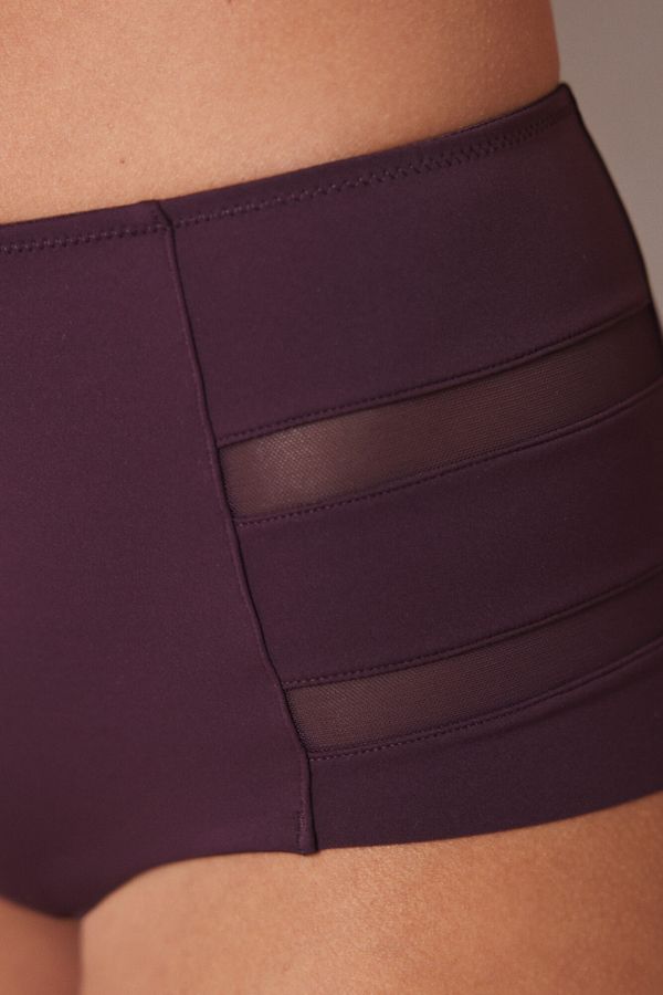 Panty alto clásico microfibra borgoña