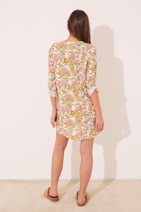 Camisón viscosa estampado flores