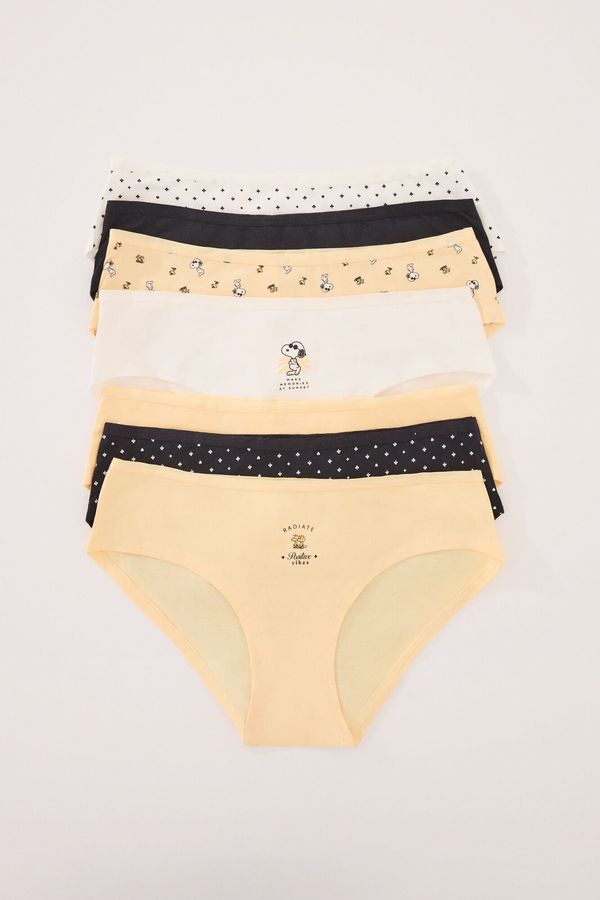 Pack 7 panties anchos algodón print Snoopy