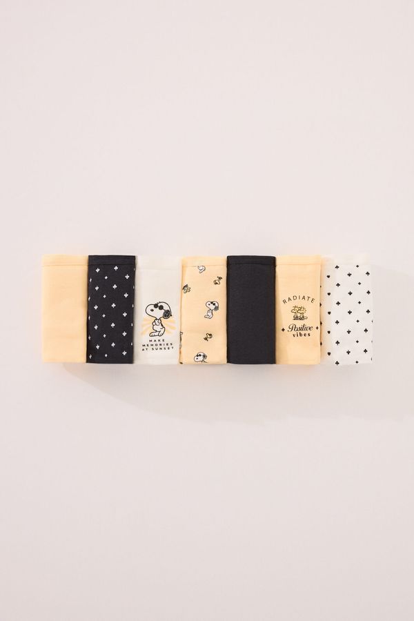 Pack 7 panties anchos algodón print Snoopy