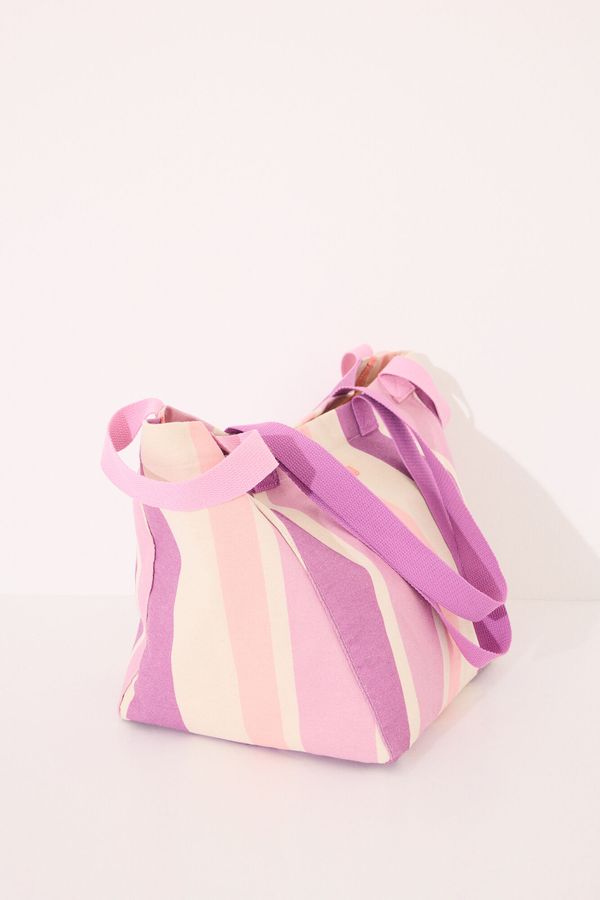 Bolso grande canva y rafia