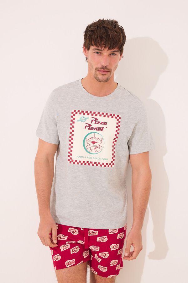 Pijama corta hombre 100% algodón Pizza Planet