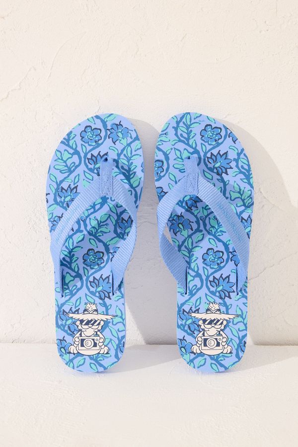 Chanclas Garfield azul