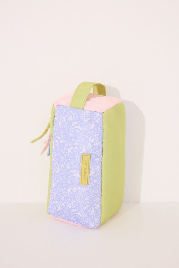 Neceser bolsa con hojas multicolor