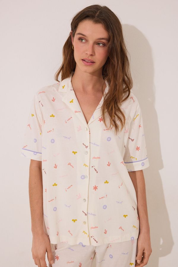 Pijama camisera 100% algodón estampado “J´ADORE”