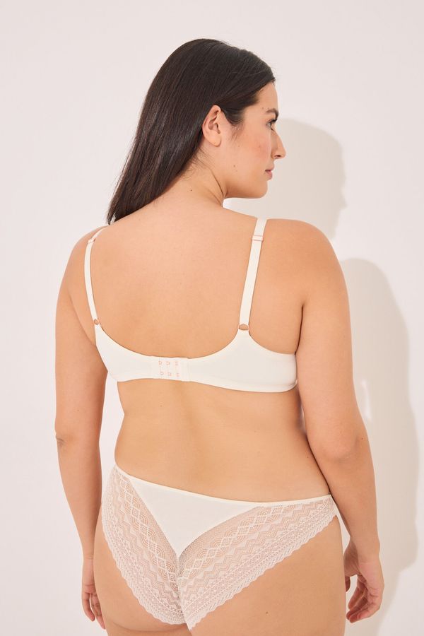 GORGEOUS Brasier push up encaje y micro marfil COPA-B