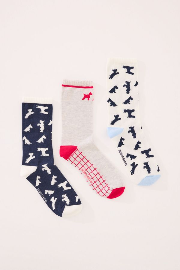 Pack 3 medias altas print perros