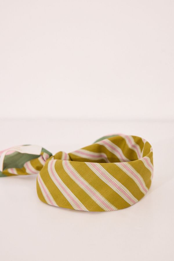 Pañuelo para cuello rayas verde