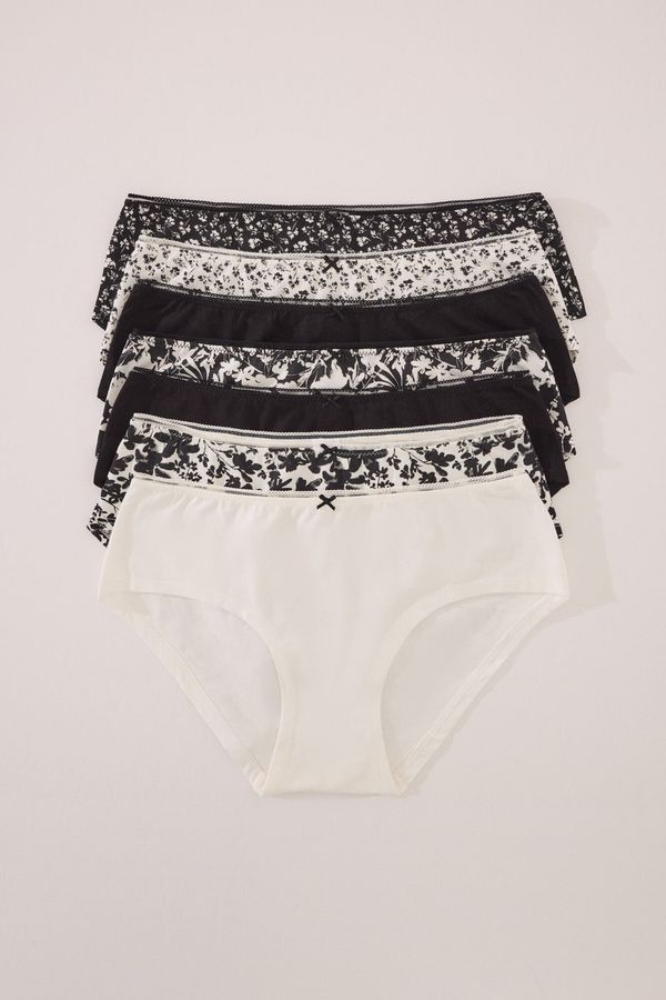 Pack 7 panties anchos algodón mix print B&N
