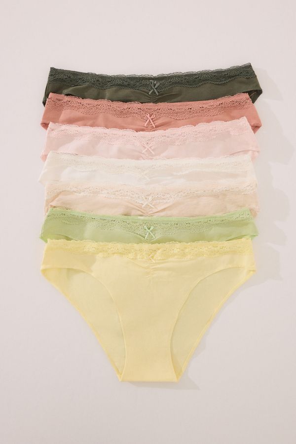 Pack 7 panties clásicos algodón moño