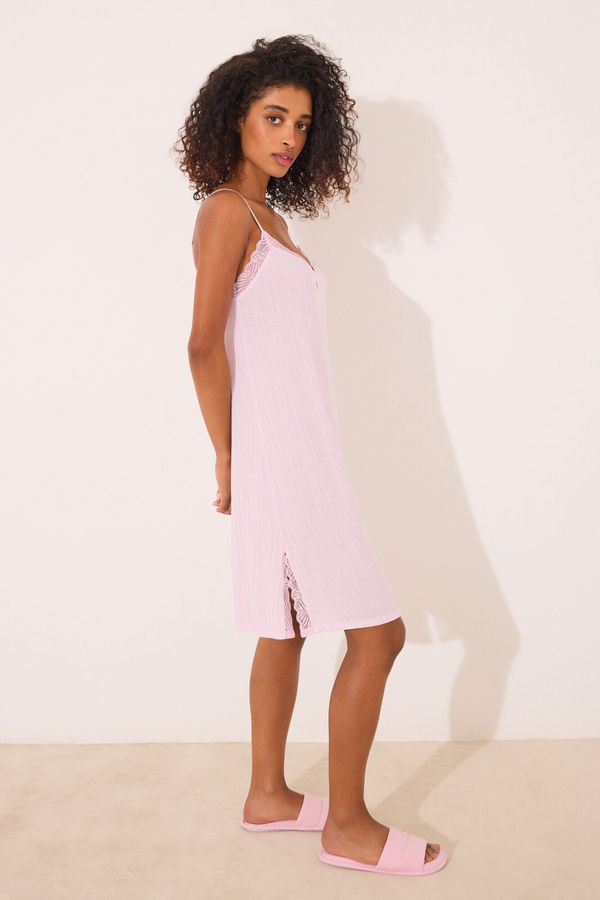 Camisón corto viscosa rosado