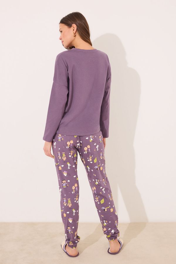 Pijama larga 100% algodón print Snoopy