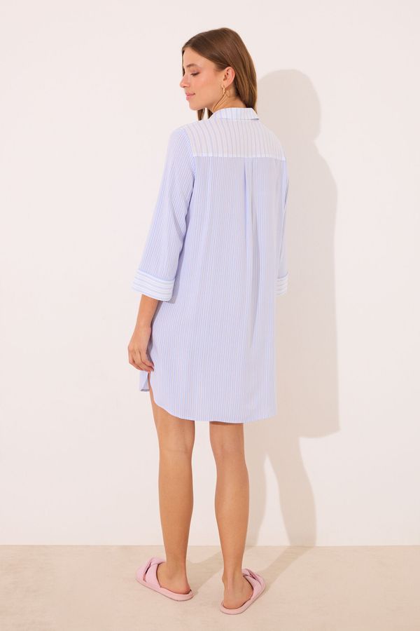 Camisón viscosa rayas